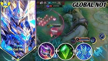 ZHASK BEST BUILD AND EMBLEM 2025  TOP 1 GLOBAL ZHASK BUILD