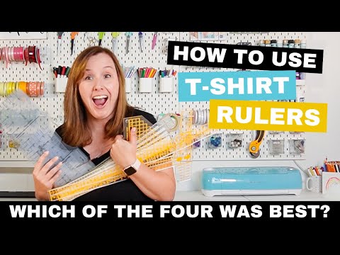 T-shirt ruler guide with Cricut