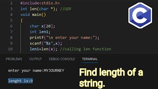 Find LENGTH of a STRING in c ||without using strlen | #coding  #cprogramming