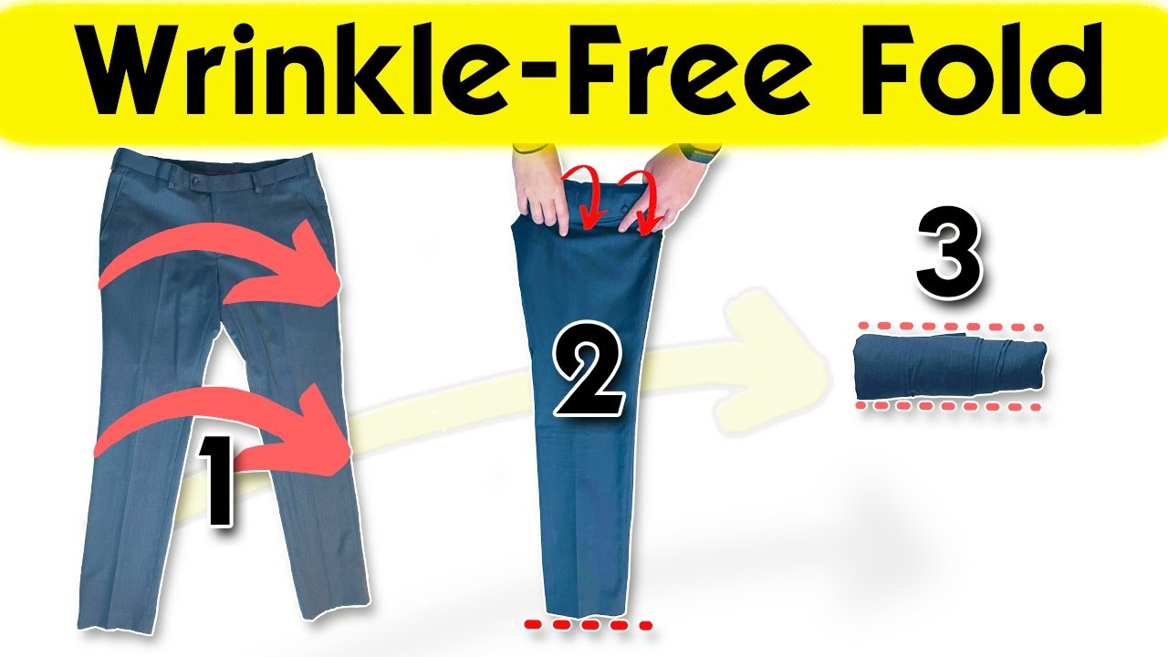 A Clever Way to Fold Pants to AVOID WRINKLES (Step-by-step) 