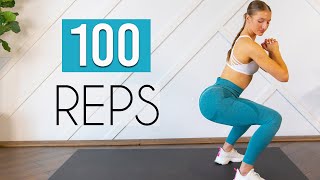 100 REP SQUAT CHALLENGE (Tone & Lift the Booty & Thighs) screenshot 4