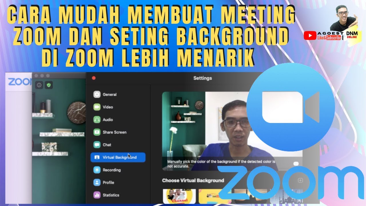 CARA MUDAH MEMBUAT MEETING DI ZOOM DAN MENGGANTI BACKGROUND DI ZOOM