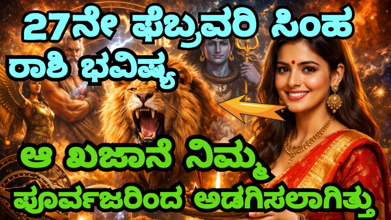 27ನೇ February ಸಿಂಹ ರಾಶಿ ಭವಿಷ್ಯ ನಿಮ್ಮ ಬಂಧುಗಳು ನಿಮ್ಮ ಮೇಲೆ ಮಾಡಿದ ಕಪ್ಪು ಮಂತ್ರ ಕೆಲಸ ಮಾಡುತ್ತದೆಯೇ ನೋಡಿ Leo 