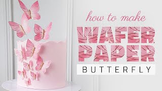 آموزش ساخت پروانه خوراکی با ویفرپیپر Wafer paper butterfly