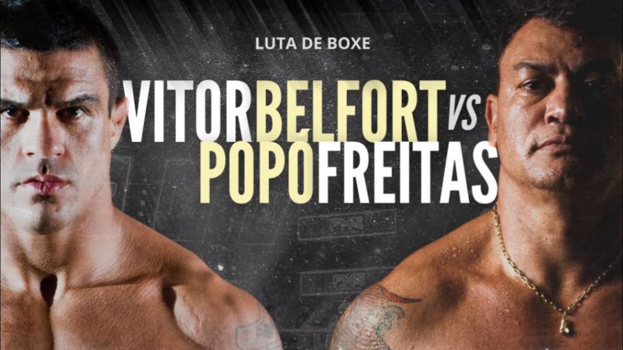 LUTA COMPLETA - Popó Freitas Vs Vitor Belfort - EMPATOU? Melhores Momentos - simulação de imagens