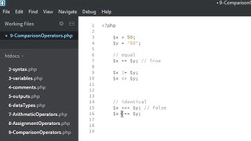 10 - Comparison Operators - PHP Basics