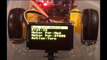 Change the parameters of a Pico collision avoidance robot with two buttons and a display.