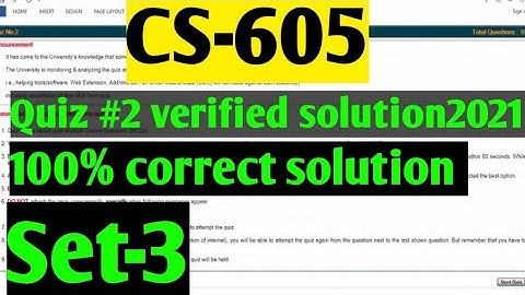 Cs605 :Quiz#2 verified solution 2021 ||set-3||100%correct solution ||Maths by Zahfran