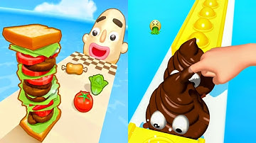 Sandwich Runner | Pop Run - All Level SpeedRun Gameplay Walkthrough Android iOS Ep 2