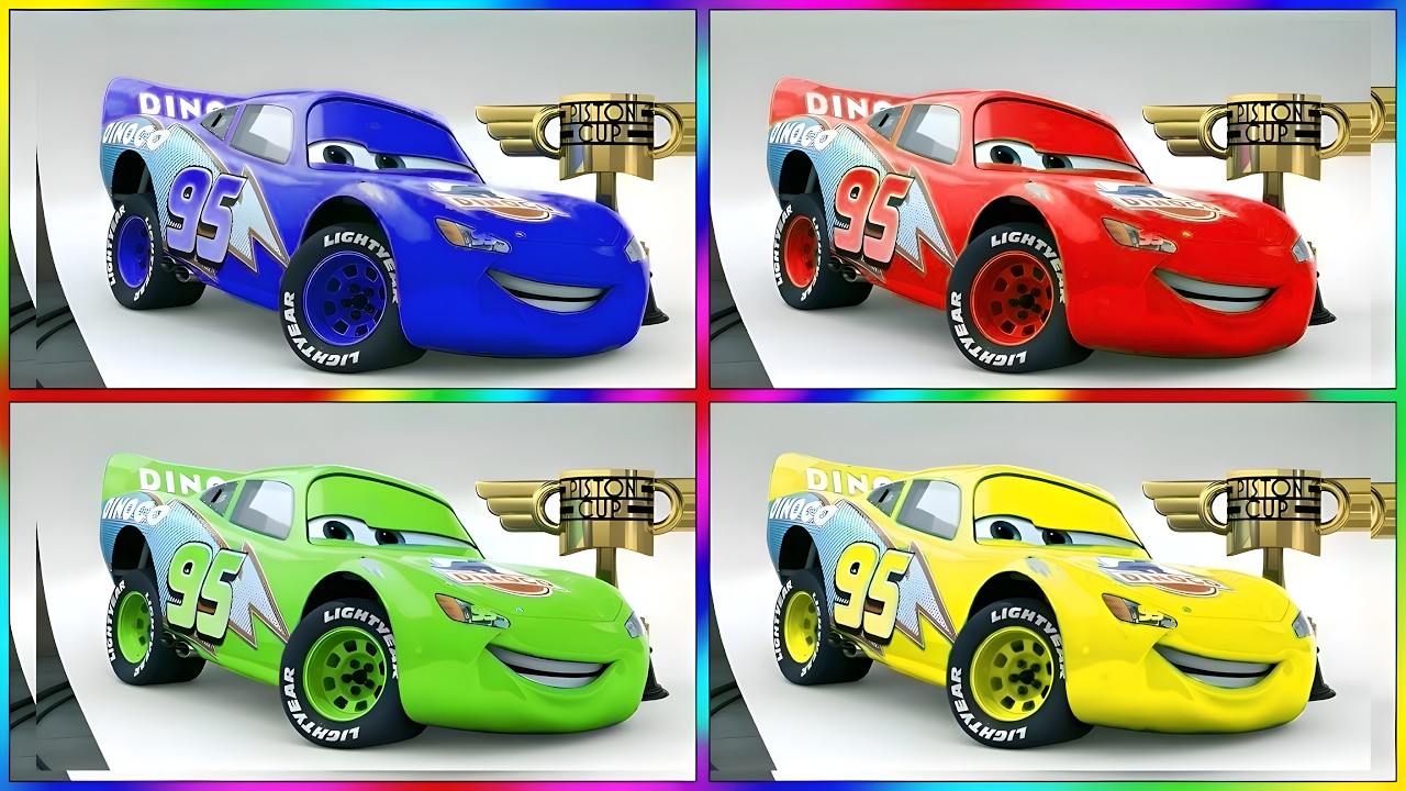 Lighting McQueen Coffin Dance Cover 🔵🔴🟢🟡 | Color VS Battle #Part 92