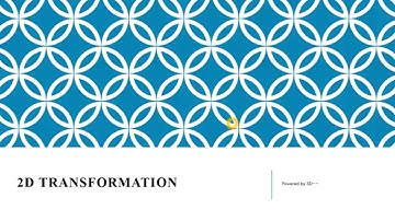 2D Transformation-Translation and Rotation in Computer Graphics in Hindi Version