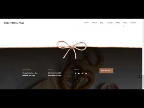 Bakery Website Theme