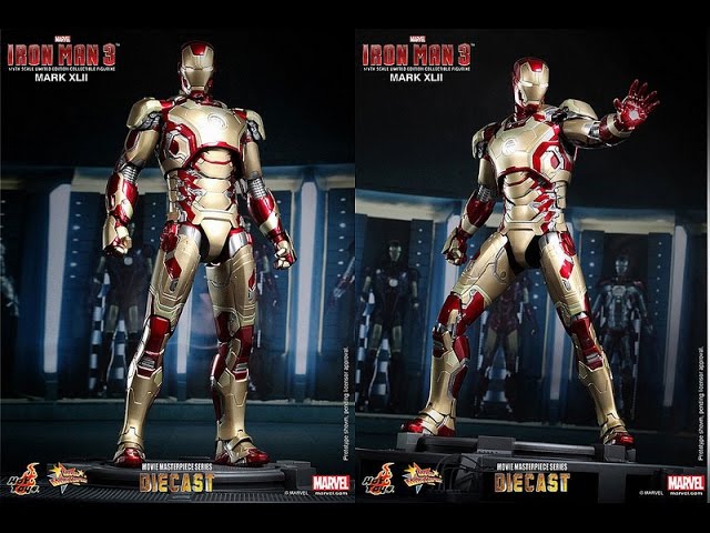 Hot Toys MMS197 Iron Man 3 Mark XLII 42 MK42 1/6 開箱- YouTube