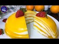 Pastel Cebra de Naranja 🍊 / Tarta fría de Naranja / Un gustazo para el paladar