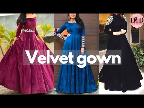 velvet dress disain/velvet gown design 😱 - YouTube-hkpdtq2012.edu.vn