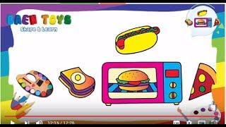 Learn Colors for kids  coloring drawing microwave - Baby Learn creative with pages Water color art screenshot 4