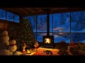 Cozy Christmas Ambience with Relaxing Blizzard, and Fireplace