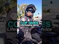 Nice Cop Gives Advice To Biker