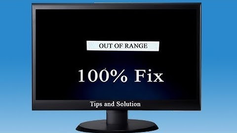 How to Fix out of Range on Computer Moniter || 100% Solution