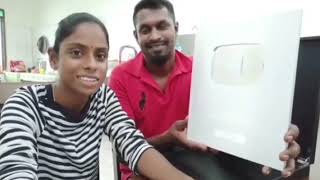 UNBOXING SILVER PLAY BUTTON Video Asal dari Sugu Pavithra