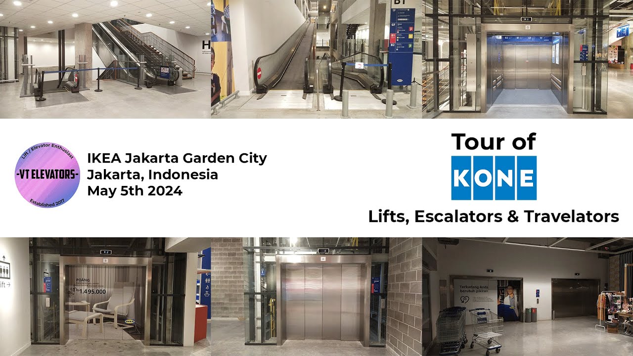 Tour of Lifts, Escalators & Travelators at IKEA Jakarta Garden City: KONE