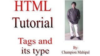 Learn HTML Tutorial 2 What are Tags and its Types