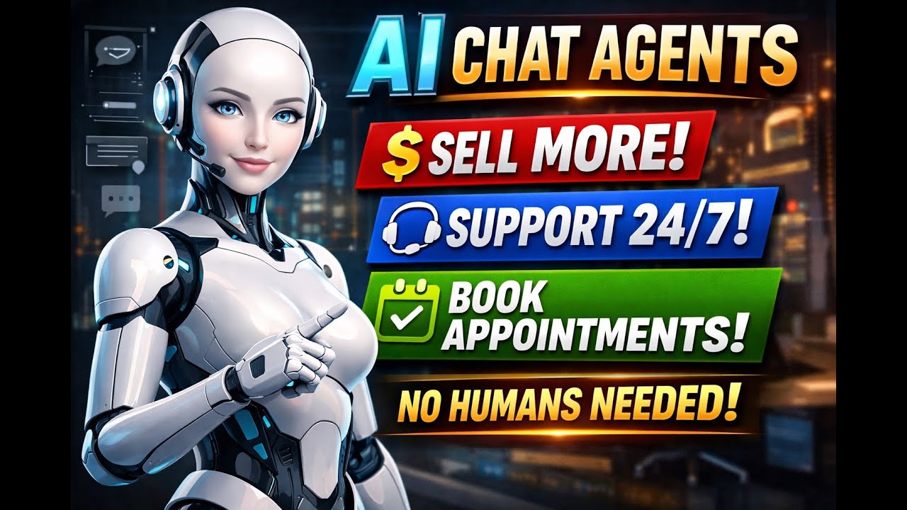 AI Chat Agents That Sell, Support & Book Appointments 24/7 (No Humans Needed)