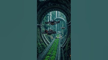 Futuristic Underground City – High Tech Farming & Flying Drones | Sci-Fi 4K #shorts