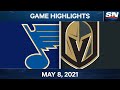 NHL Game Highlights | Blues vs. Golden Knights - May 8, 2021