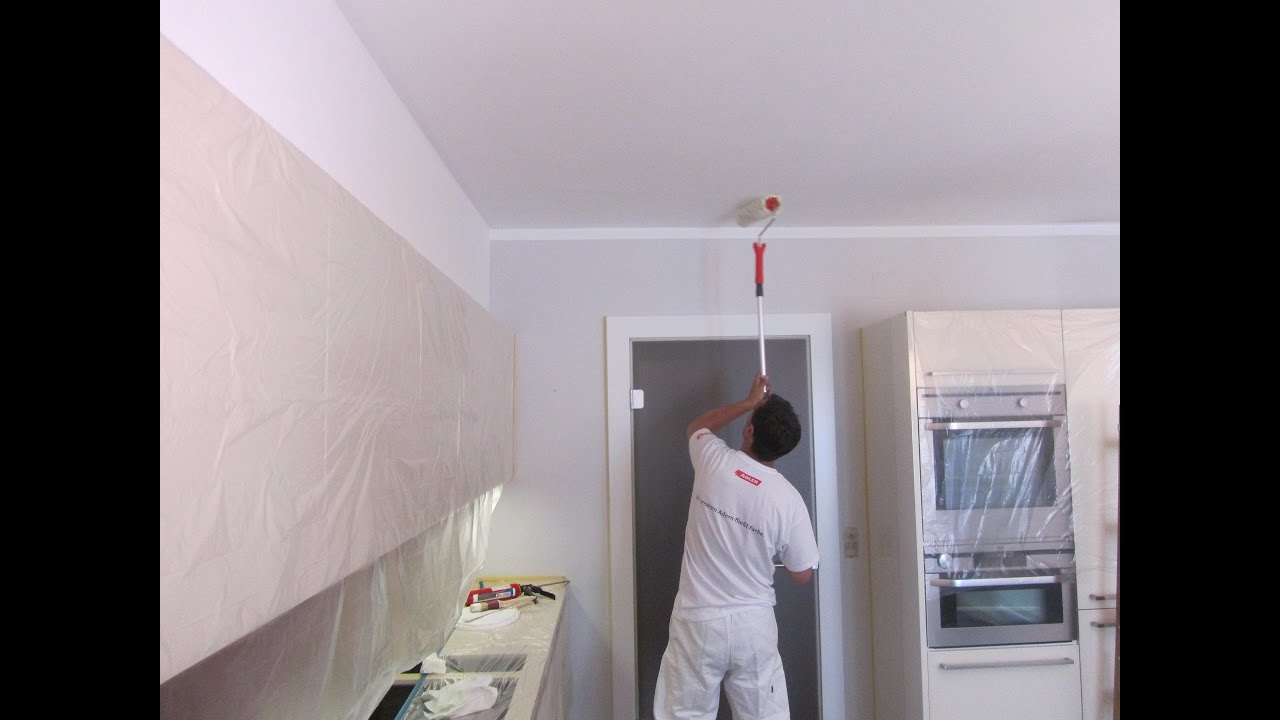 Pitturare le pareti di una cucina. youtube Imbiancatura delle pareti
