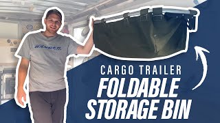 Folding Storage for Cargo Trailer Camper Conversion.
