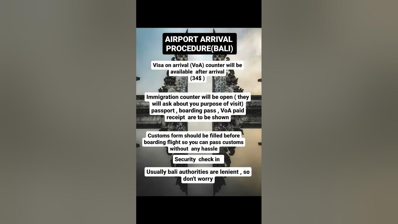 BALI #airport ARRIVAL PROCEDURE #bali #balitravelvlog