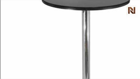 Winsome Spectrum Pub Table 24" Round, Black with Chrome 93624