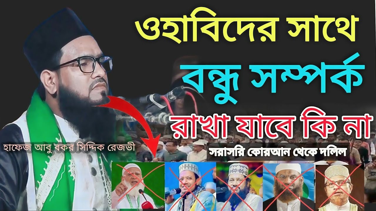 ওহাবিদের সাথে বন্ধু সম্পর্ক রাখা যাবে কি না || হাফেজ আবু বকর সিদ্দিক রেজভী || Rezvi Sadek HD media..