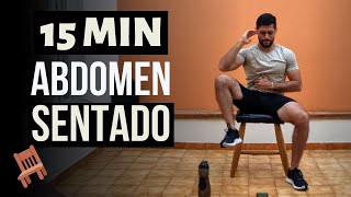 Rutina de 🪑ABDOMEN con SILLA🪑 Abdominales sentada / sentado en casa | 15 minutos