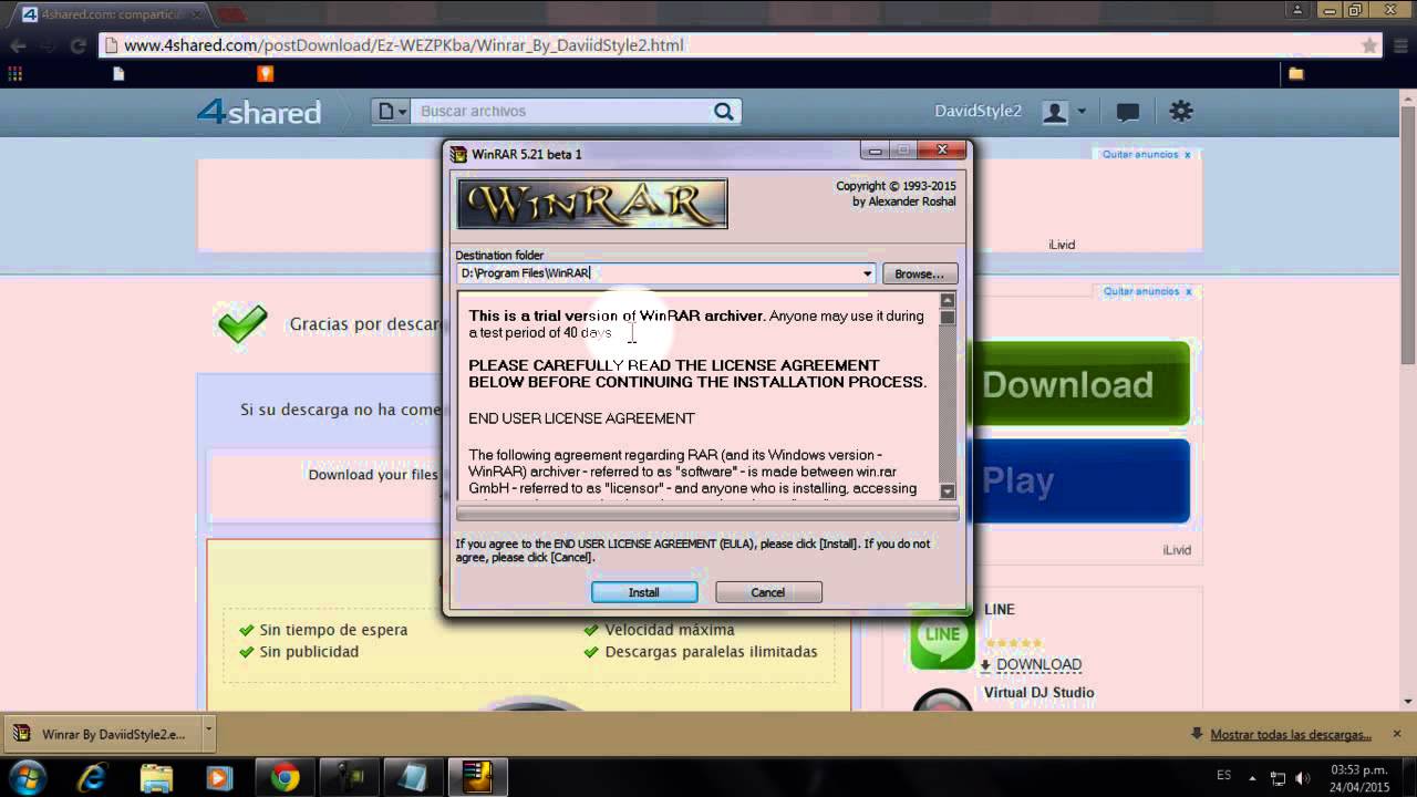 Como Descargar Winrar 1 Link 4Shared YouTube