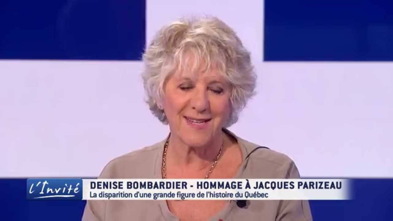Denise BOMBARDIER : " Je veux rendre hommage à Jacques Parizeau" - YouTube