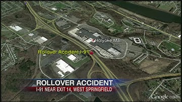 Rollover crash causes I-91 backup in W. Spfld