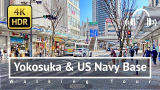 [4K/HDR/Binaural] Yokosuka & US Navy Base Walking Tour - Kanagawa Japan