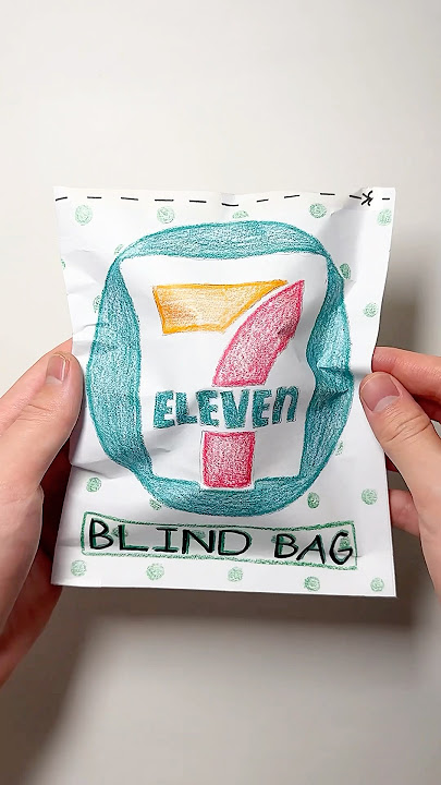 7-ELEVEN BLIND BAG paper diy 🟠🟢🔴 #papercraft #diycrafts #mystery #surprise