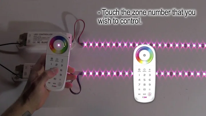 Color Wheel RGB 10 Zone Controller for 5-24VDC LED Lights - EcolocityLED.com