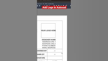 Add Logo in Autocad Mac - Flash Tutorial Autocad 2023 For Mac ⚡️