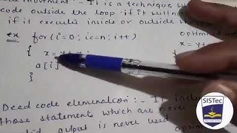 Code Optimization | Bhavana Gupta | SISTec Gandhi Nagar