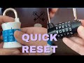 How To Reset Letter Word Combo Tutorial - Lock Reset Series