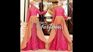 Baju Gamis Kombinasi Brokat Terbaru 2018 | 2019 Baju Brokat Pesta Muslim