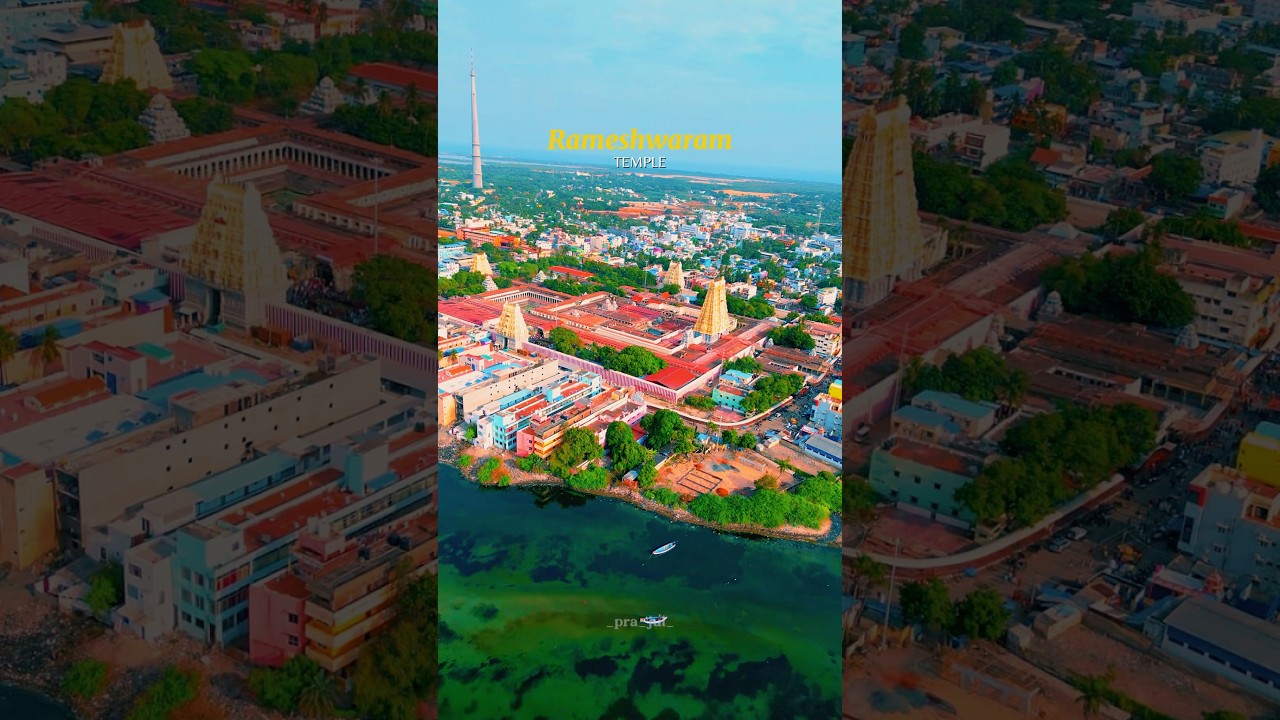 Rameshwaram Temple 🤍🪷✨Aerial view