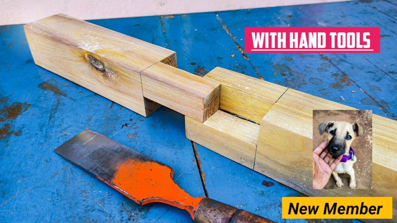 A simple scarf wood joint by hand a unique joinery without power