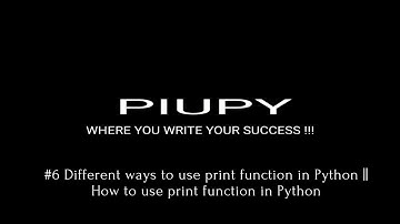 #6 Different ways to use print function in Python || How to use print function in Python