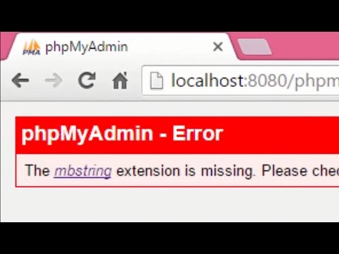 How to fix the error mbstring extension is missing
