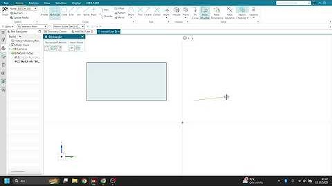 4  SİEMENS NX PROGRAMINDA 2D SKETCH RECTANGLE KOMUTU